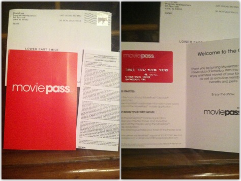 My MoviePass Membership Package, as it was when I got it